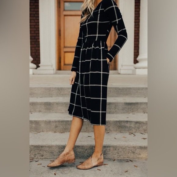 Roolee Dresses & Skirts - Roolee Black and White Checkered Dress
